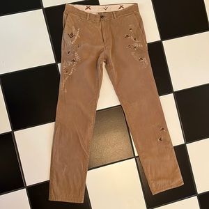 Men's Bean Pole Brushed Twill Novely Chinos new never worn